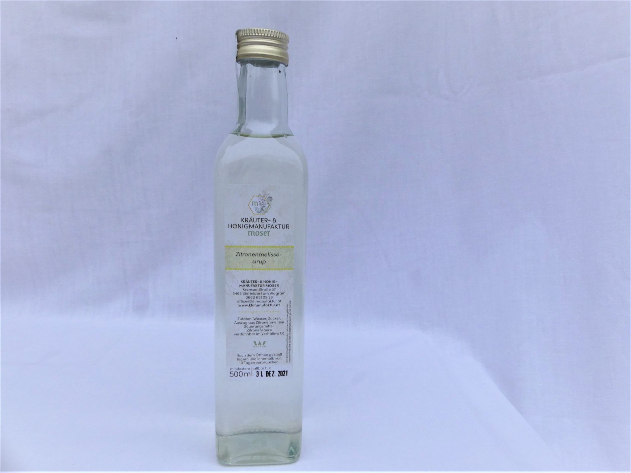 Zitronenmelisse-Sirup – Kräuter- und Honigmanufaktur Moser